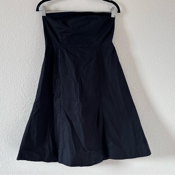 GAP STRETCH Women Strapless Dress 8 Black Summer LBD Date Swing A-line - Picture 1 of 9